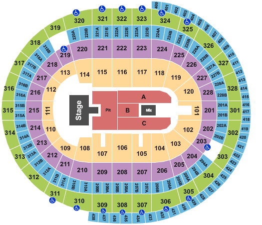 Canadian Tire Centre Cole Swindell Seating Chart